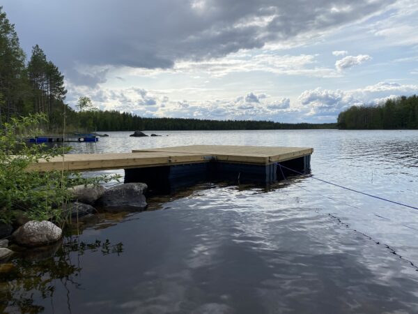 Landgång L5500xB1500mm impregnerad med 2 flytpontoner - Bild 3